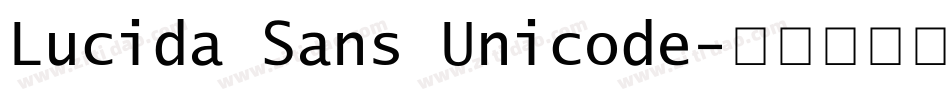 Lucida Sans Unicode字体转换